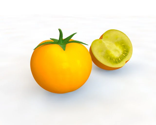 tomato yellow 3D Model .c4d .max .obj .3ds .fbx .stl .blend 