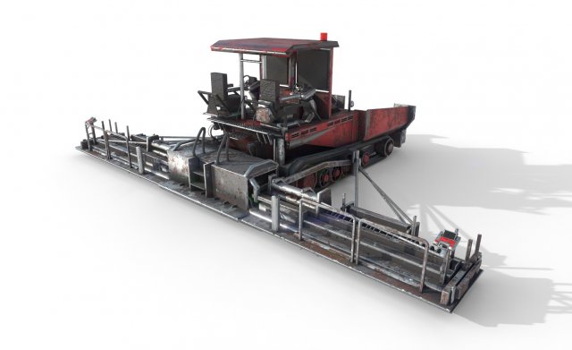 asphalt paver 3D Модель .c4d .max .obj .3ds .fbx .stl .blend 
