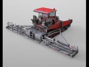 asphalt paver 3D Модель