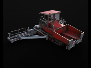 asphalt paver 3D Модель