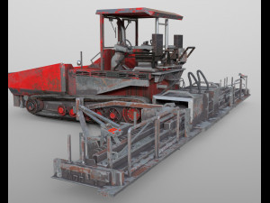 asphalt paver 3D Модель