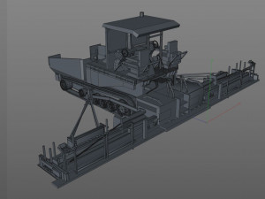 asphalt paver 3D Модель