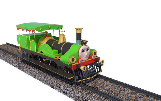 fairy queen train 3D Model .c4d .max .obj .3ds .fbx .stl .blend 