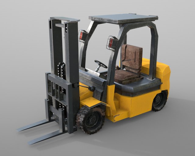 forklift 3D Модель .c4d .max .obj .3ds .fbx .stl .blend 
