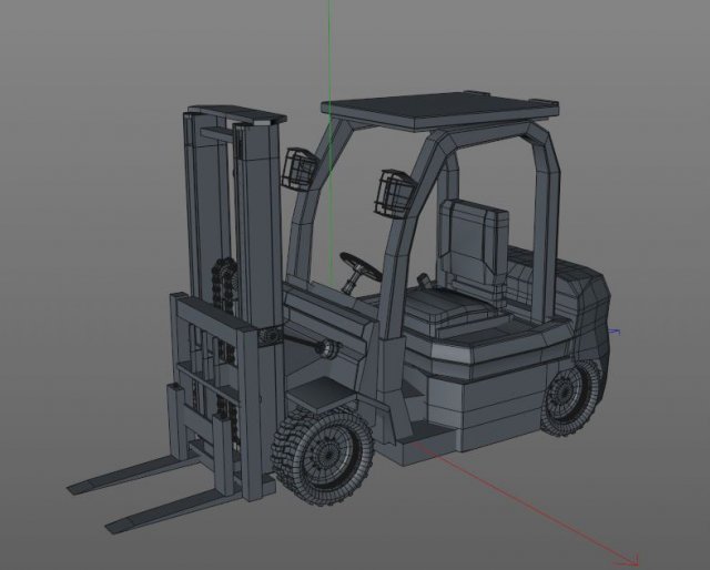 forklift 3D Model in Heavy Equipment 3DExport