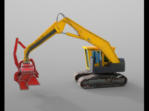 komatsu feller buncher 3D Model