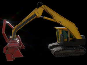 komatsu feller buncher Modello 3D