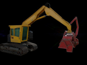 komatsu feller buncher Modello 3D