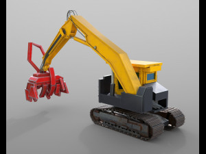 komatsu feller buncher Modello 3D