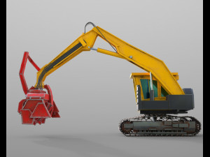 komatsu feller buncher Modello 3D