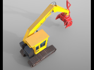 komatsu feller buncher Modello 3D