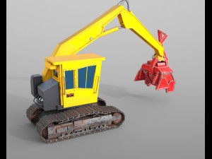 komatsu feller buncher Modello 3D