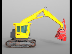 komatsu feller buncher Modello 3D