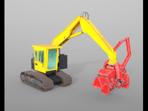 komatsu feller buncher Modello 3D