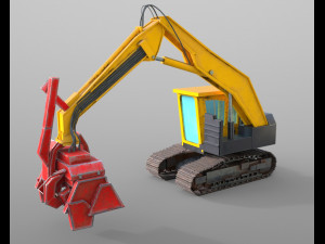 komatsu feller buncher Modello 3D