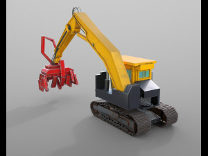 komatsu feller buncher Modello 3D