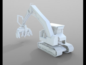 komatsu feller buncher Modello 3D