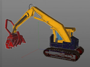komatsu feller buncher Modello 3D