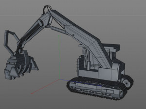 komatsu feller buncher Modello 3D