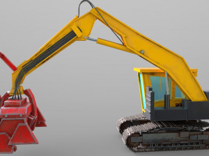 komatsu feller buncher Modello 3D