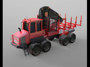 komatsu forwarder 3D Model