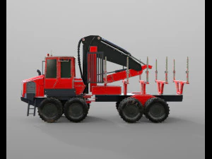 komatsu forwarder 3D Model