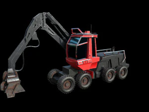 komatsu harvester 3D Model