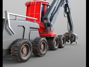 komatsu harvester Modelo 3D