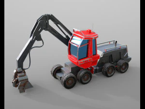 komatsu harvester 3D Model
