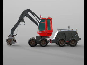 komatsu harvester 3D Model