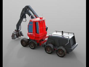 komatsu harvester Modelo 3D