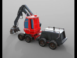 komatsu harvester 3D Model
