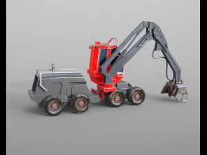 komatsu harvester 3D Model