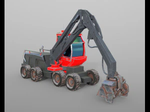 komatsu harvester 3D Model