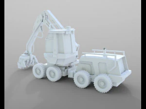 komatsu harvester 3D Model