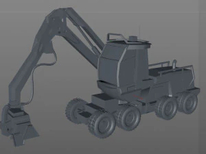 komatsu harvester 3D Model
