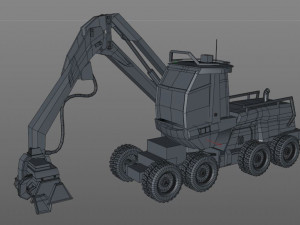 komatsu harvester Modelo 3D