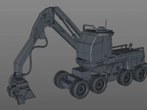 komatsu harvester 3D Model
