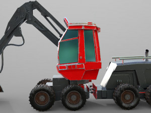 komatsu harvester Modelo 3D