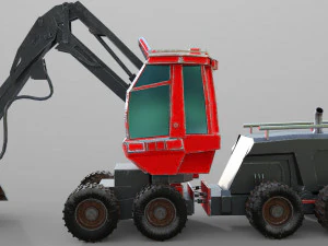 komatsu harvester 3D Model