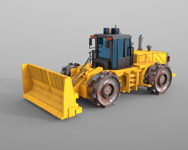 land compacter 3D 모델 .c4d .max .obj .3ds .fbx .stl .blend 