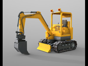 mini excavator 3D Model
