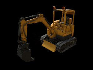 mini excavator Modèle 3D