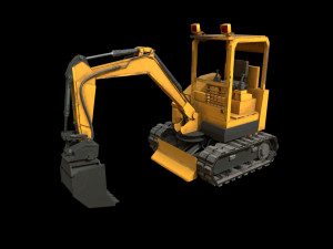 mini excavator Modèle 3D