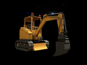 mini excavator Modèle 3D