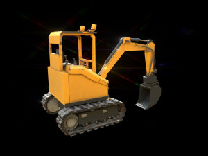 mini excavator Modèle 3D