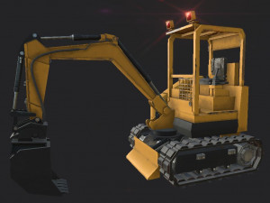 mini excavator Modèle 3D
