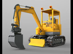 mini excavator 3D Model