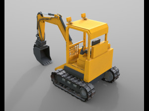 mini excavator Modèle 3D