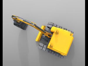 mini excavator Modèle 3D